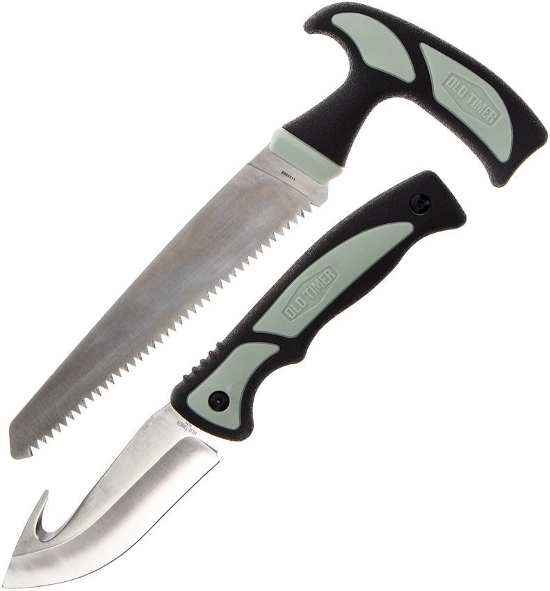 Schrade Old Timer Trail Boss Black / Gray Gut Hook Saw Cleaning Kit – 1135986