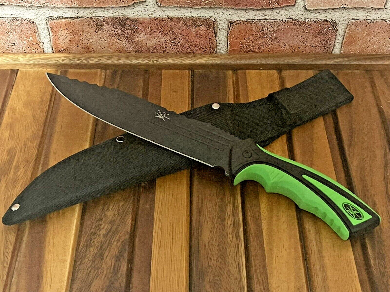 Tactical 13″ Fixed Blade Survival Knife + Sheath Hunting Sport Fishing Collector