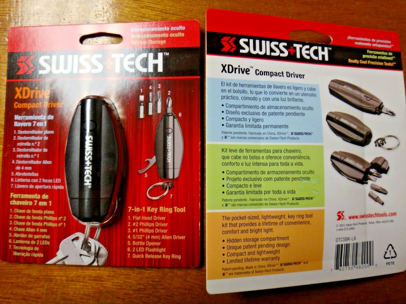 SWISS TECH X-DRIVE 7-in-1 COMPACT DRIVER TOOL PHILLIPS & FLAT SCREWDRIVERS NEW