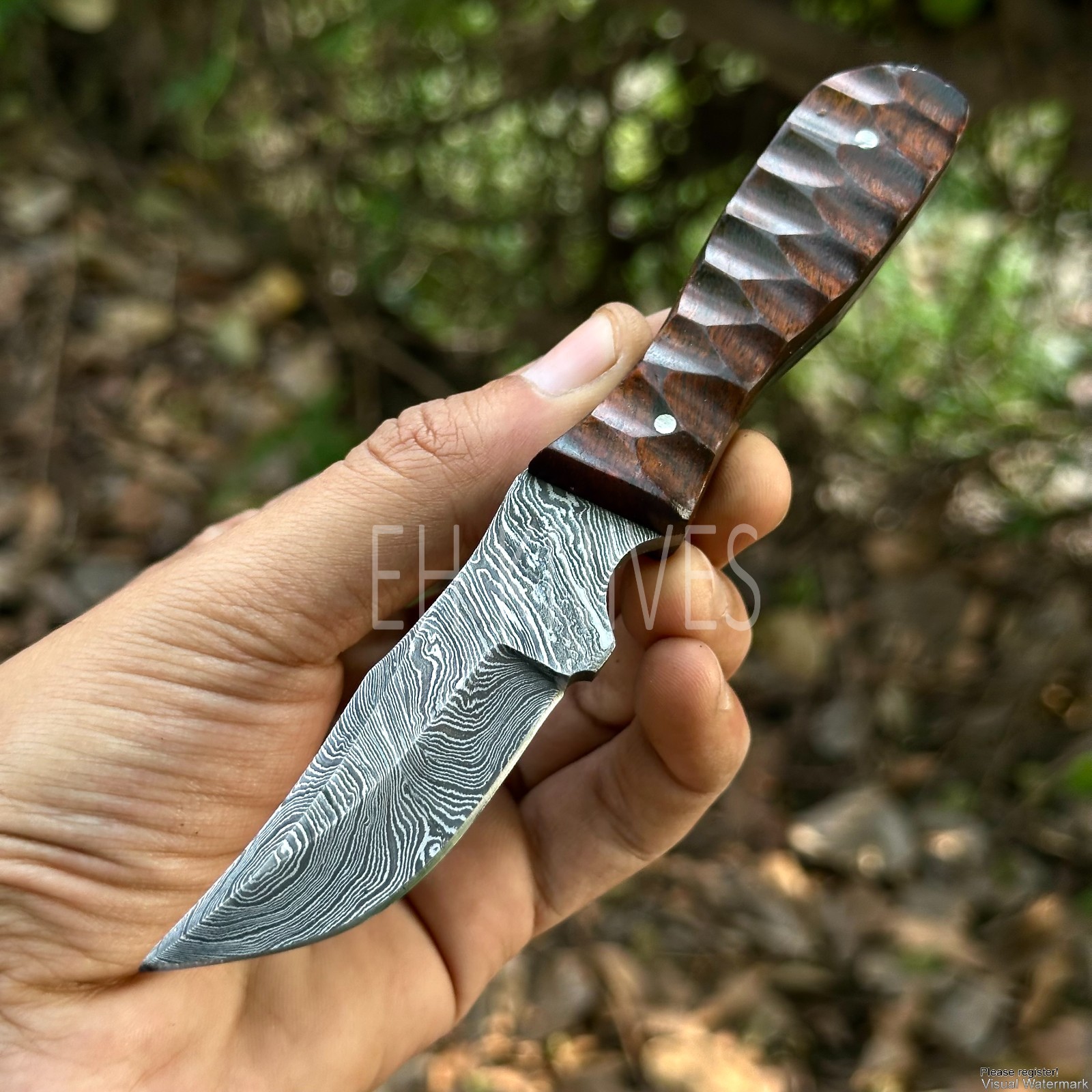 Razor Sharp Damascus Steel Skinner – Fixed Blade Outdoor Hunting Knife
