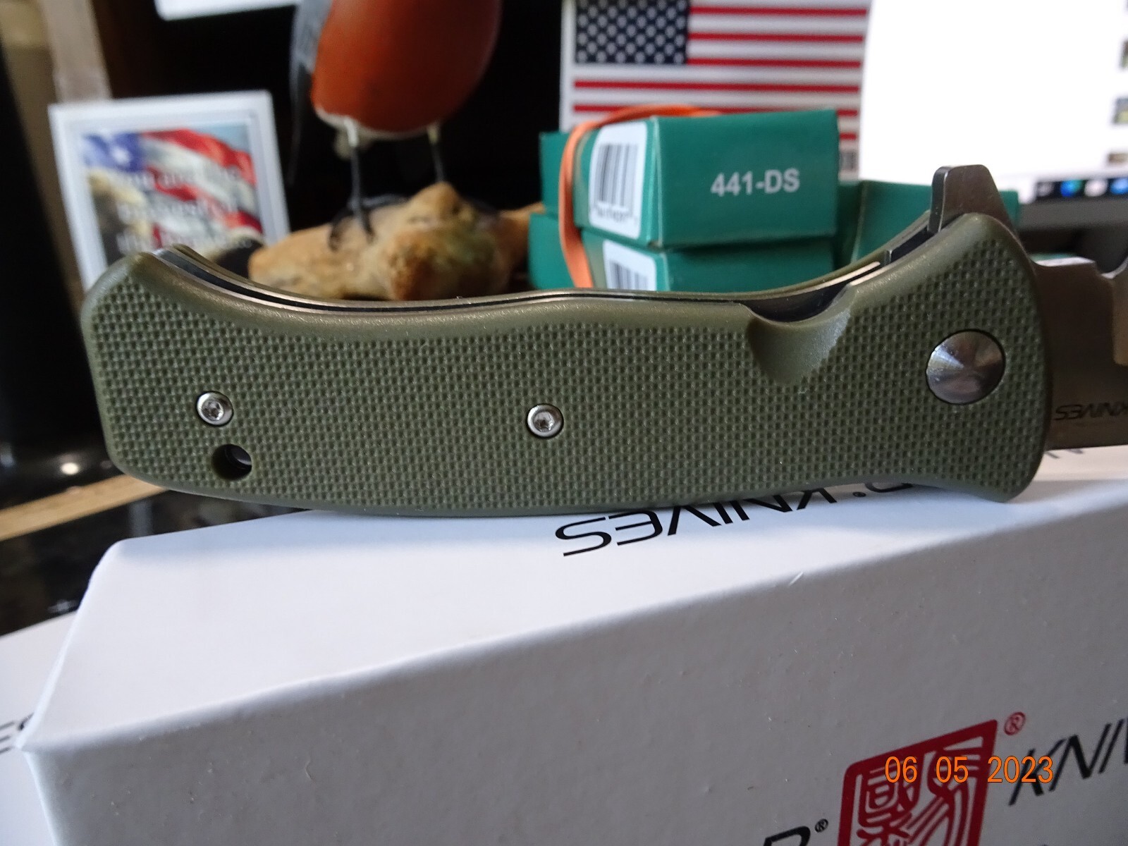 AL MAR KNIVES 4″ CLOSED AMK2209 S.E.R.E. 2020 OD GREEN 3″ SPEAR POINT BLADE SERR