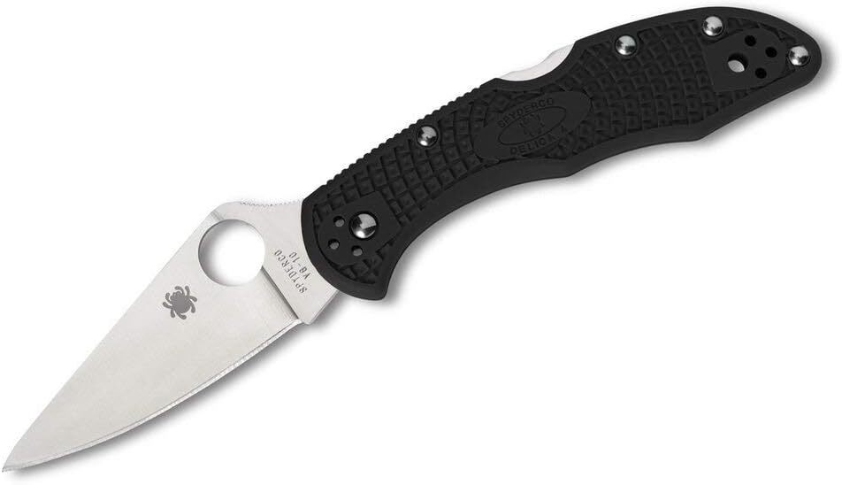 Spyderco DELICA 4 Lightweight Flat Ground Flat Ground Steel Blade Lock Back FRN
