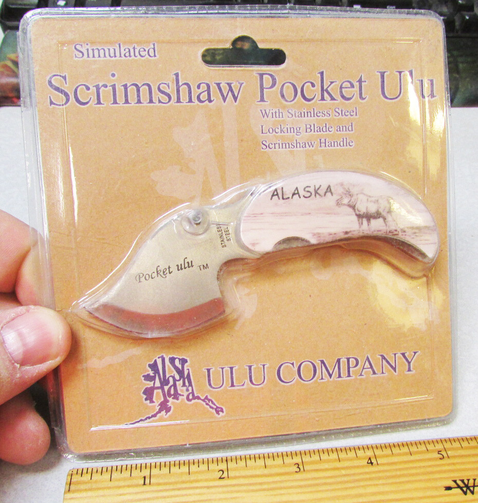 Alaska Pocket Ulu with Stainless Steel Locking Blade – Bull Moose Artwork