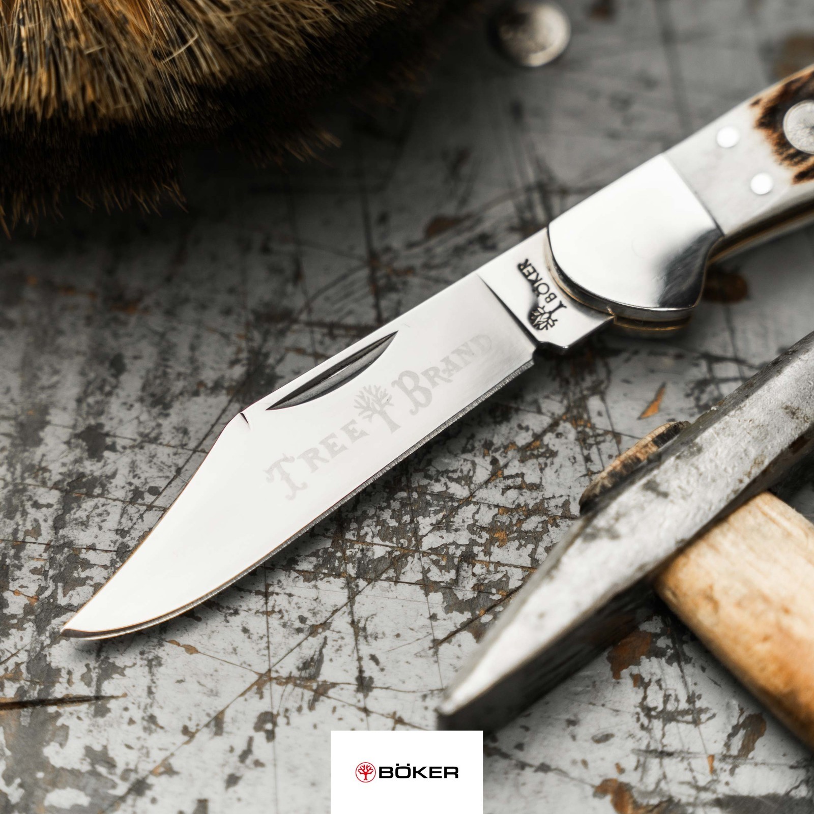 Pocket Knife Boker TS 2.0 Mini Copper Lock Stag 2.63″ D2 Blade Backlock ✔️110872