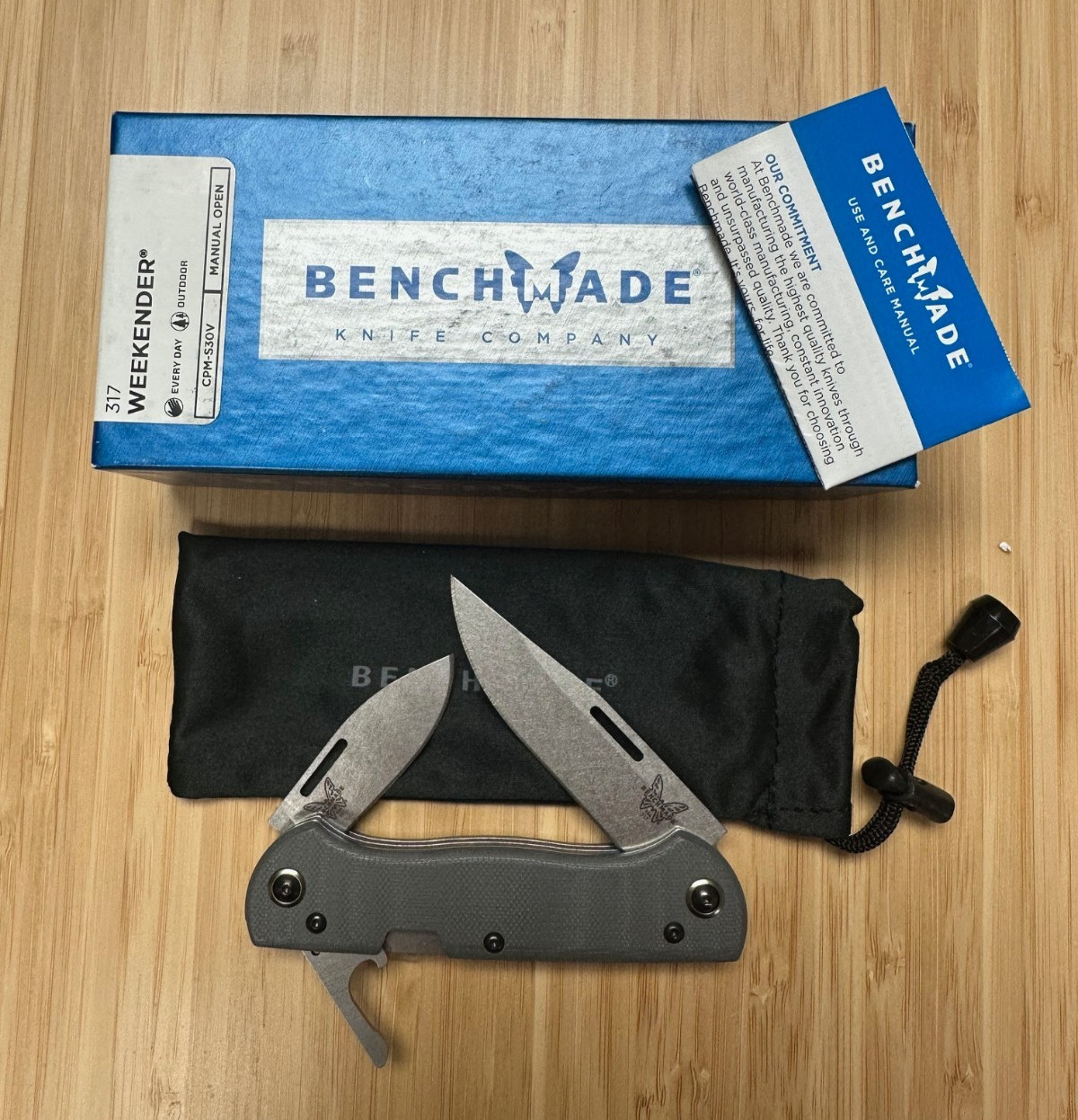 Benchmade Weekender Folding Knife 317, Two Blades, Bottle Opener *DISCONTINUED*