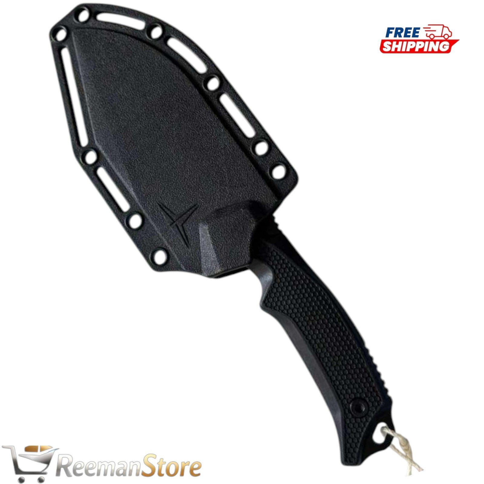 Takumitak Tanto Fixed Blade 9″ Hunting Knife w/ Sheath Molle clip EDC Full Tang