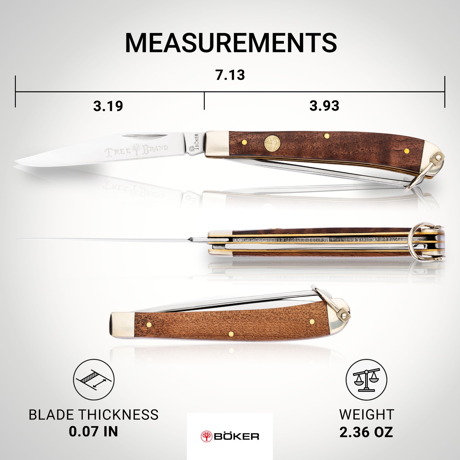 Boker TS 2.0 Bird Knife 3.25″ D2 Blade Walnut Wood Handle Slipjoint ✔️ 110809