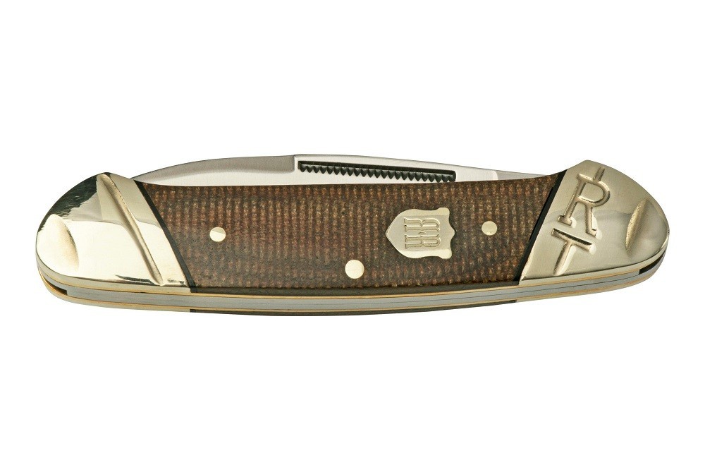 Brown Burlap Micarta Handle Canoe Pocket Knife by Rough Rider – Tater Skin Line