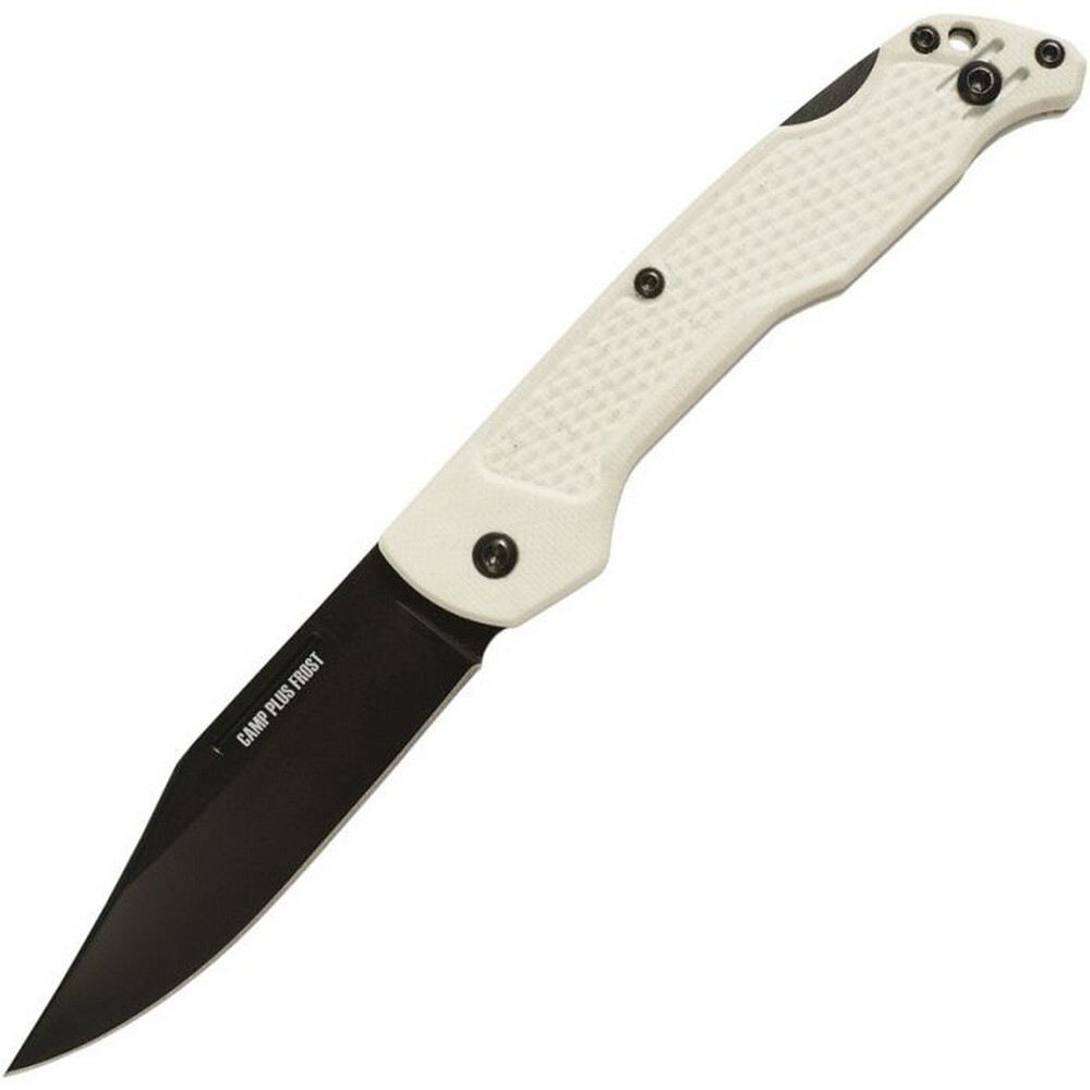 Ontario Camp Plus 3.38″ Black Blade White GFN Handle Folding Knife – 4315WH