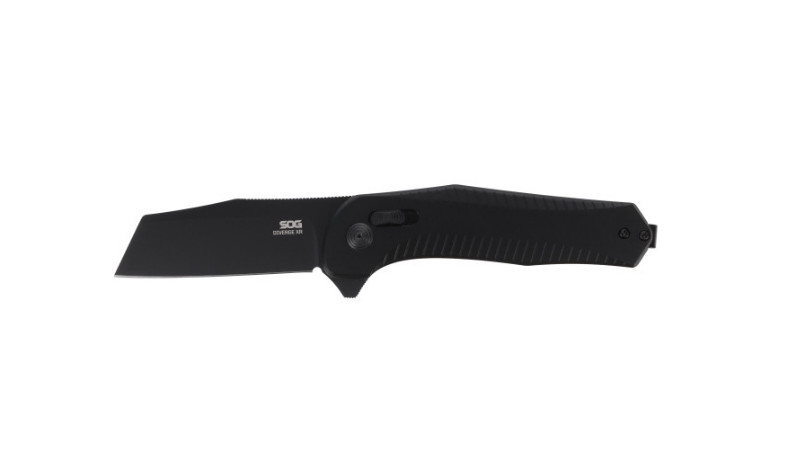 SOG Diverge XR Folding Knife 3″ Sheepsfoot Straight Edge Black D2 BRAND NEW