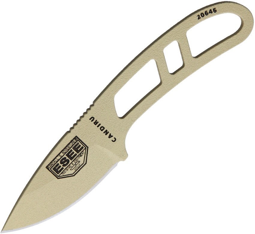 ESEE Candiru Series Tan ESCANDT 2.0″ Carbon Steel Plastic Fixed Blade