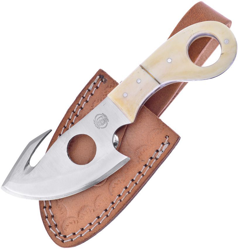 Frost Cutlery Fixed Knife 3.75″ Stainless Guthook Full Tang Blade – CW-648WSB
