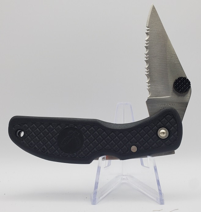 SHARP EAGLE 4″ SERRATED LOCKBACK JY-7001S