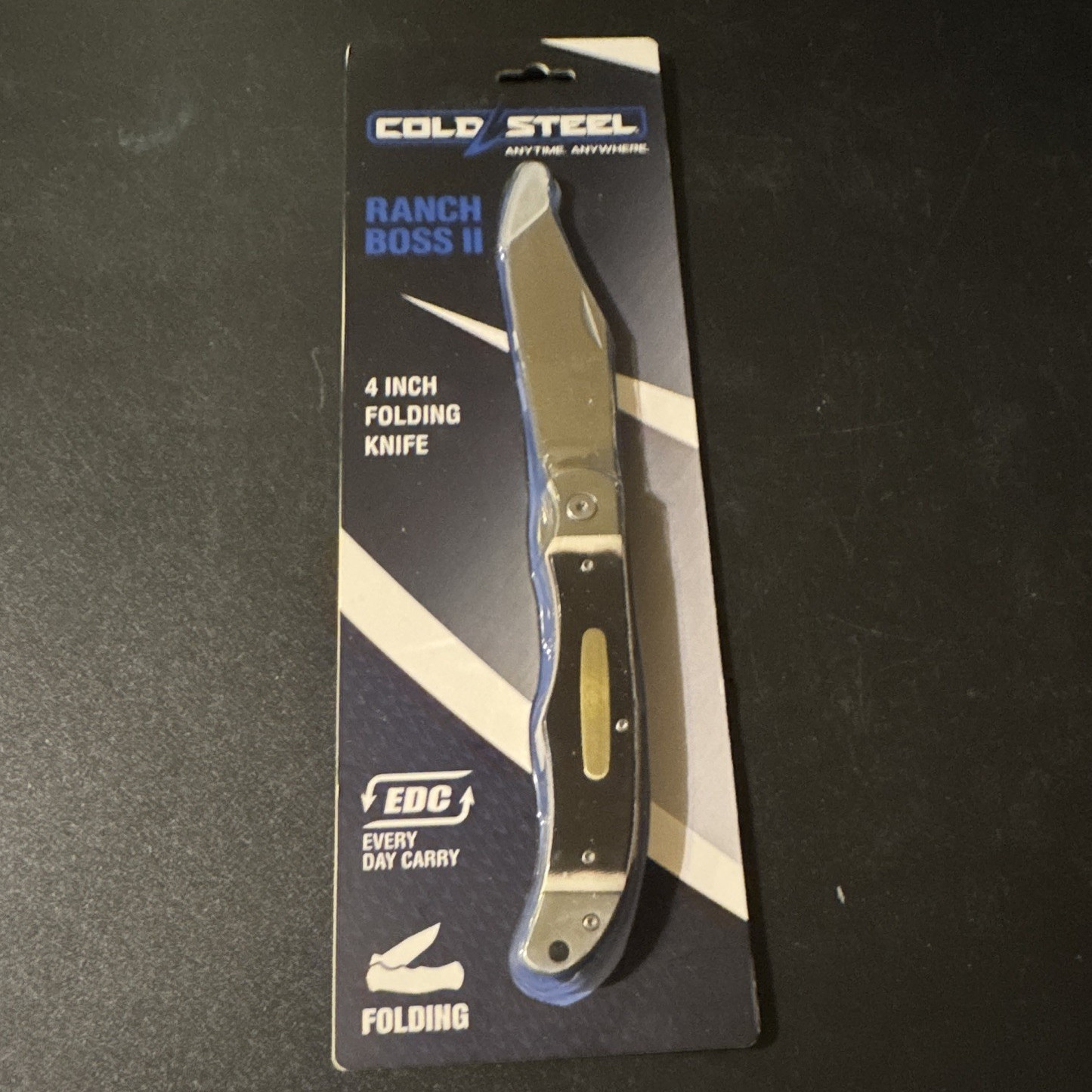 Cold Steel Ranch Boss II 4″ SK-5 High Carbon Steel Pocket Knife, Spring Lock