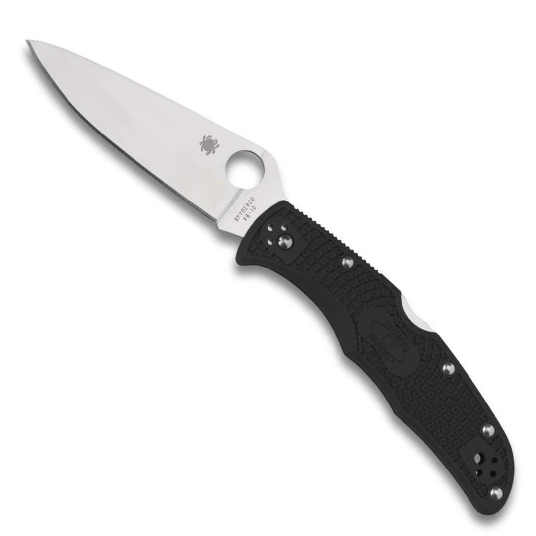 Spyderco ENDURA 4 Black FRN 3.75″ Stainless Blade Folding Pocket EDC – C10PBK