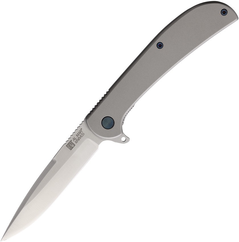 Al Mar Ultra Thin AMK4118 3.13″ Stainless Steel Satin Folding Framelock