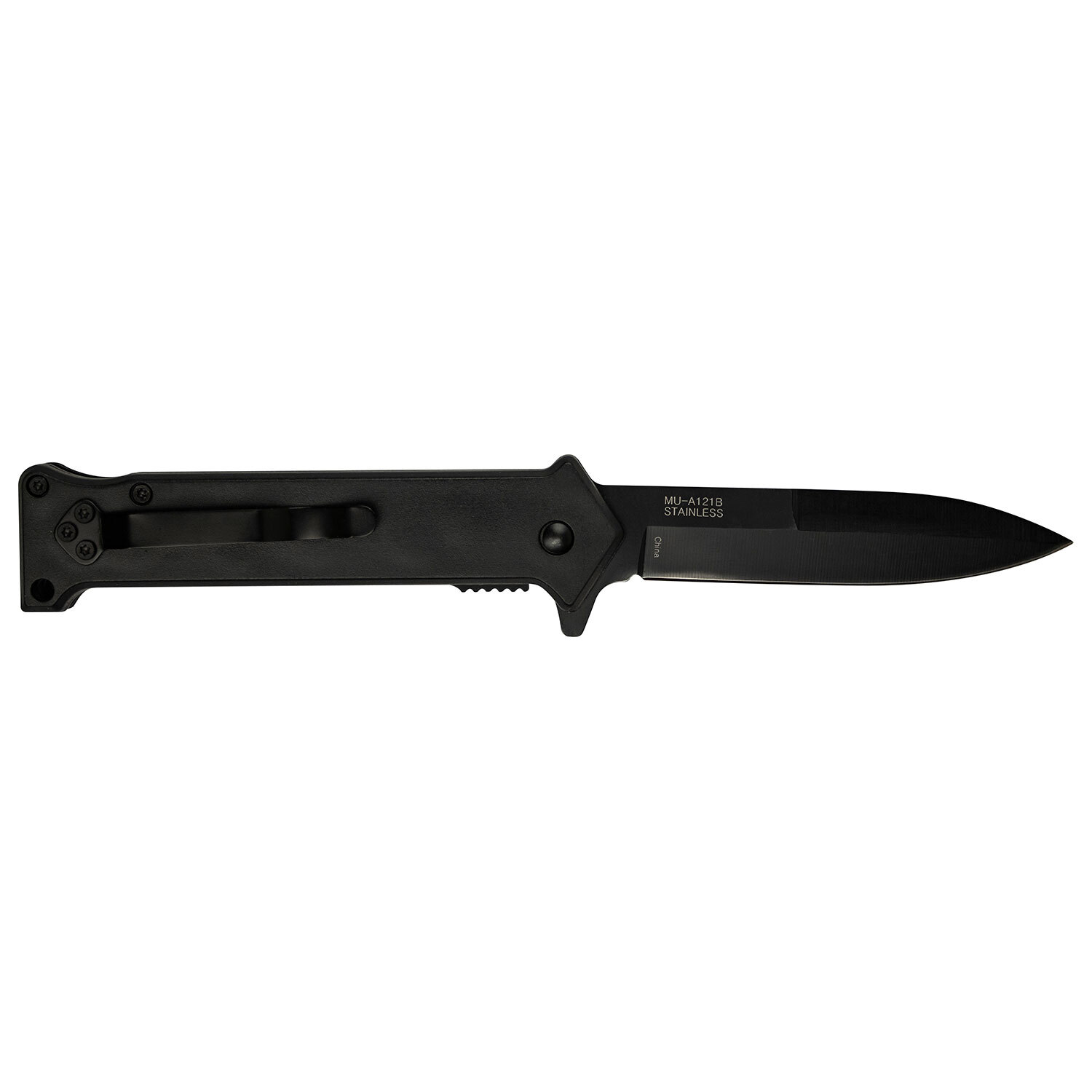 Spring-Assist Folding Knife 3.75in Black Blade Gold Dragon Stiletto Tactical EDC