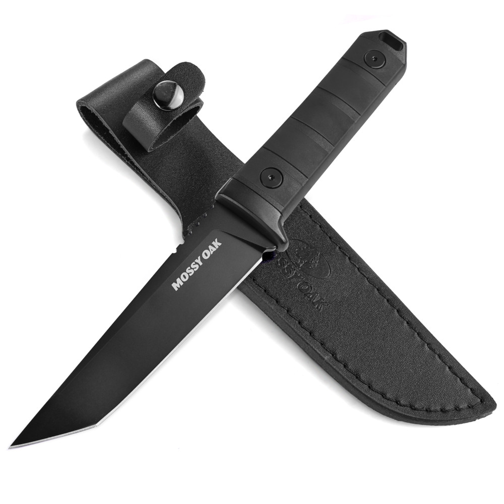 10 inch Tactical Fixed Blade Knife with Sheath Full Tang Tanto Hunting Knife NEW