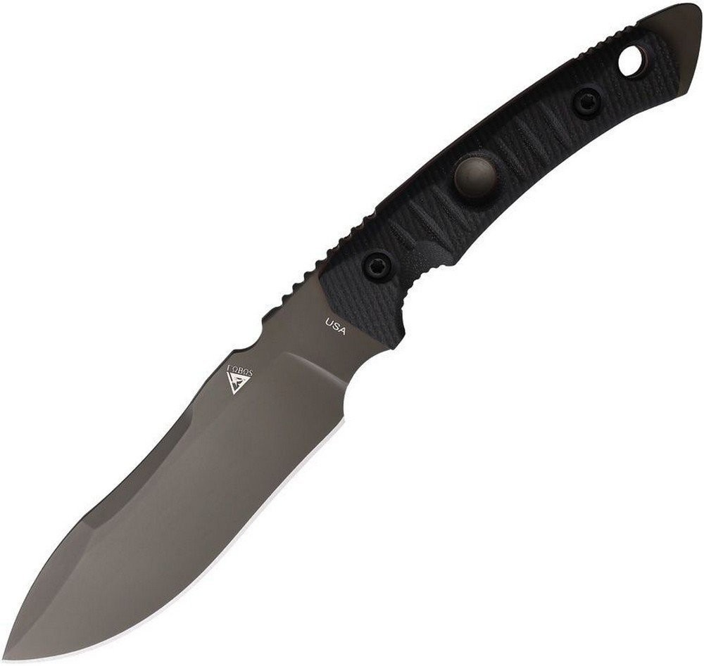 Fobos Knives Stainless Blade Mic Handle Fixed Knife FOB073-T1-BC-3V-GBLK-RED-PVD