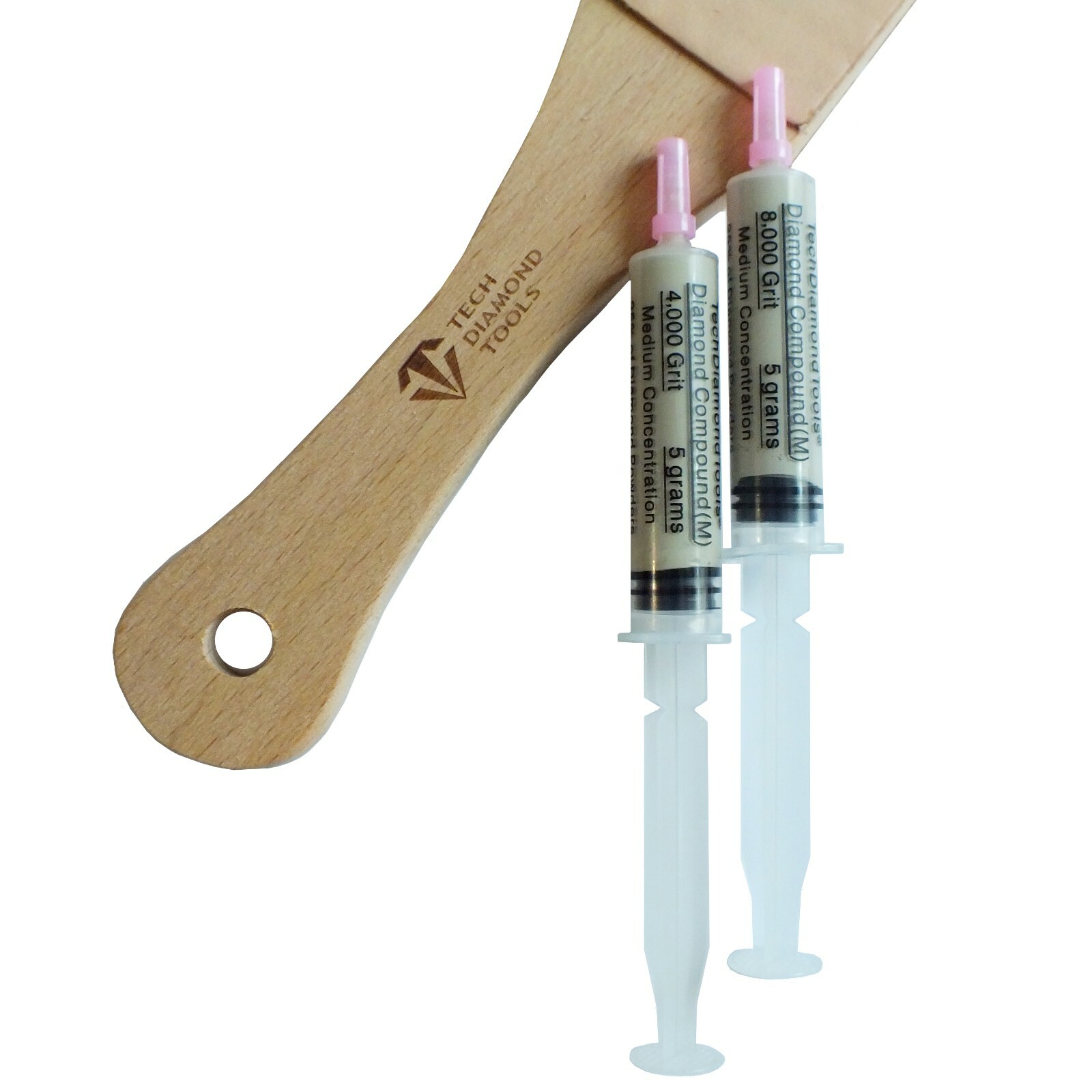 Kit of 11in Leather Strop + 2 Medium Concentration Pastes for Knife Sharpening