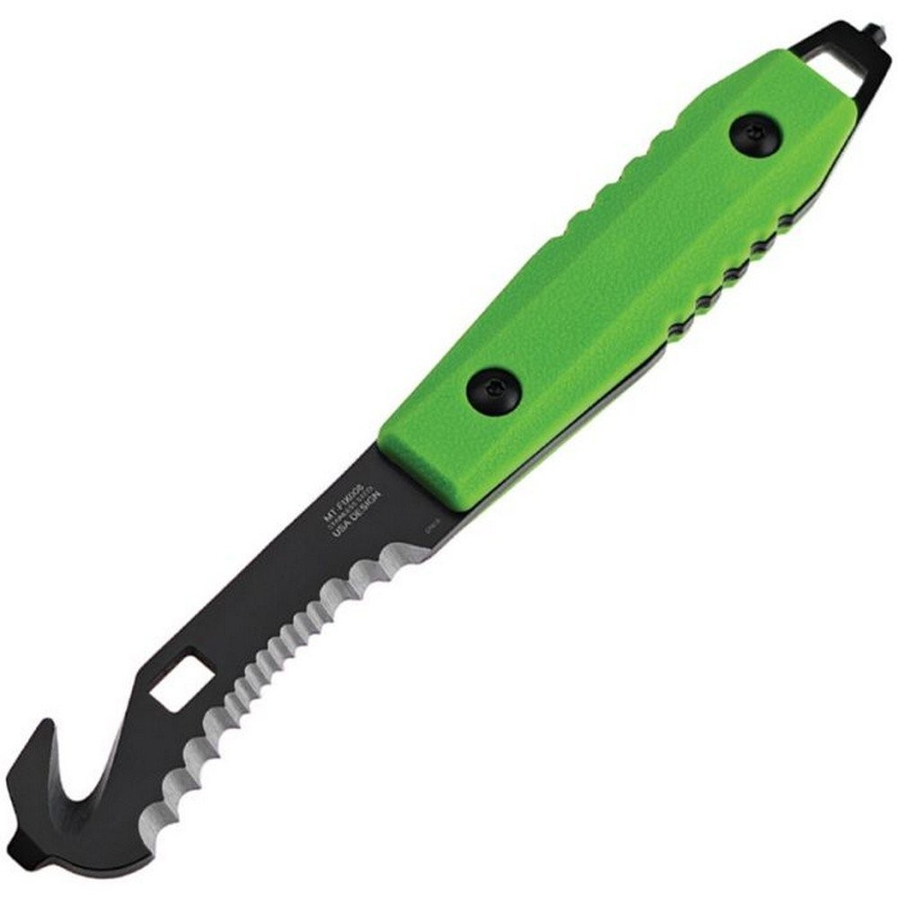 MTech Guthook Knife Serrated 3Cr13MoV Steel Blade Green ABS Handle – MT-FIX008GN