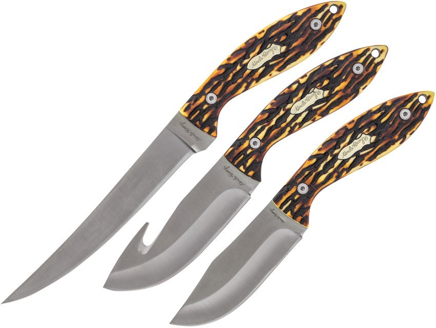 Schrade Hunting Knife Set 1183289 Stainless Fixed Blade Knife