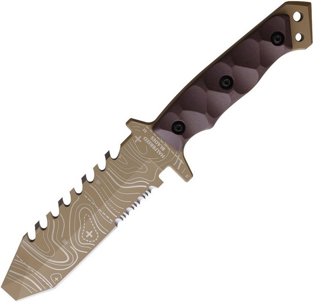 Halfbreed Blades Rescue Fixed Knife Topo G10 Handle – ERK-01-TOPO-DE