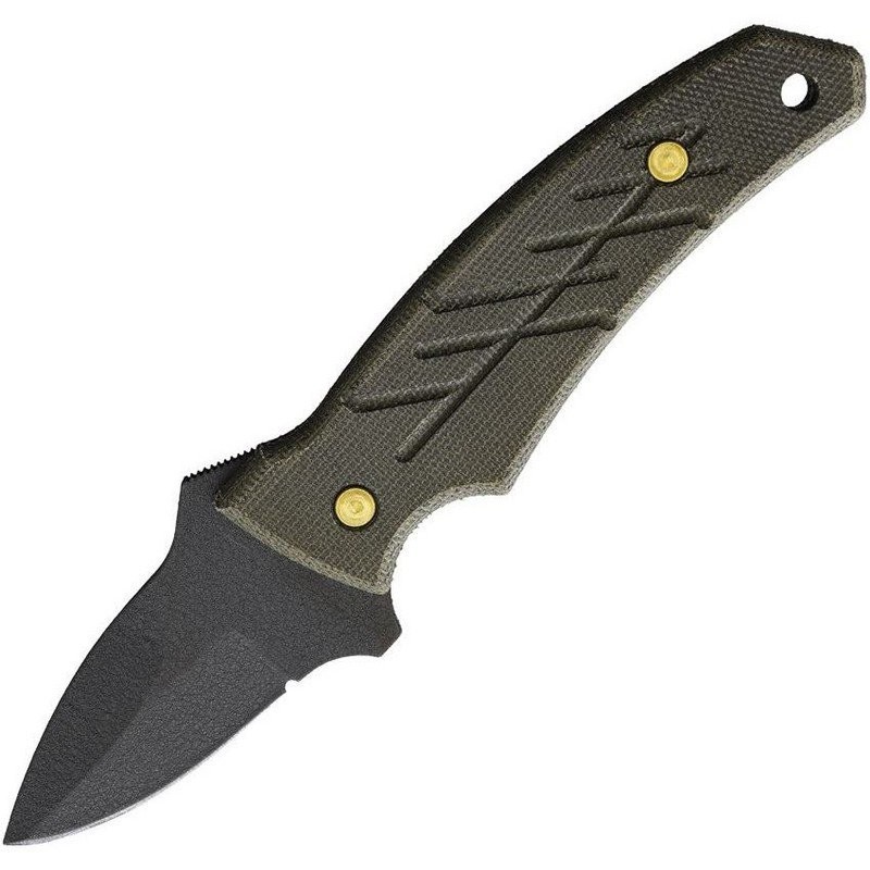 Ontario Knife Company Nona Fixed Blade Green Micarta Gray Coated – ON8743M