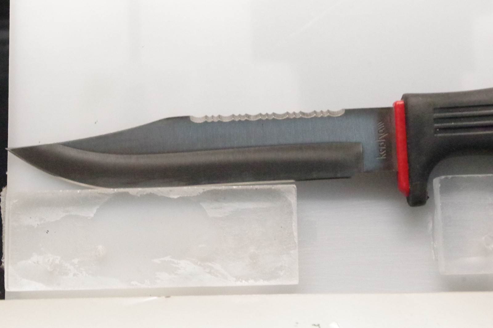New With Box Kershaw 1010 Roughneck Hunting Knife W/ Leather Sheath (07AE26CA)