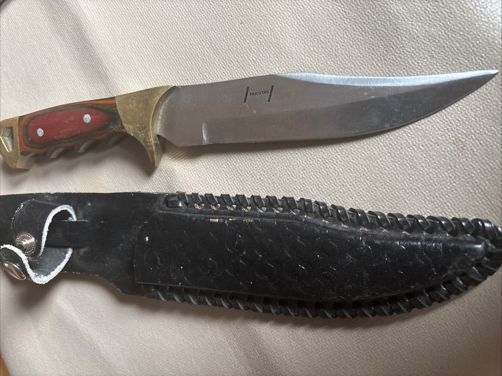 Hunting Knife | Rite Edge Fixed-Blade Color Wood Mini Skinner Black Sheath(4)