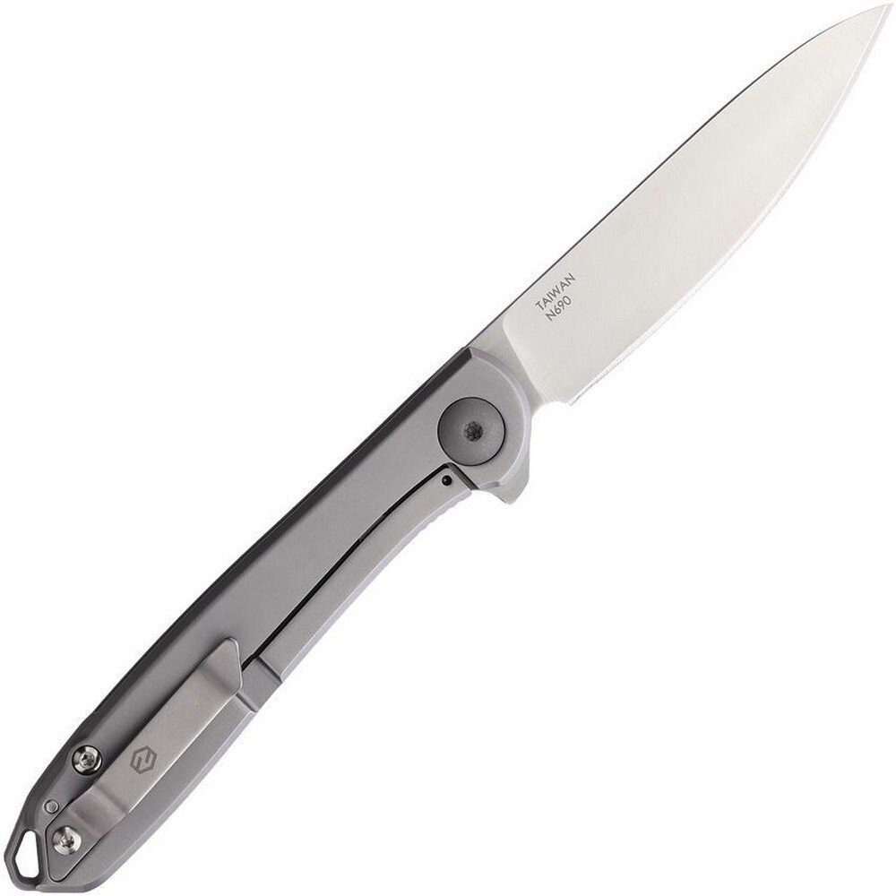 Karbon Tidbit Framelock Pocket Knife Bead Blast Finish Stainless Handle KARB105