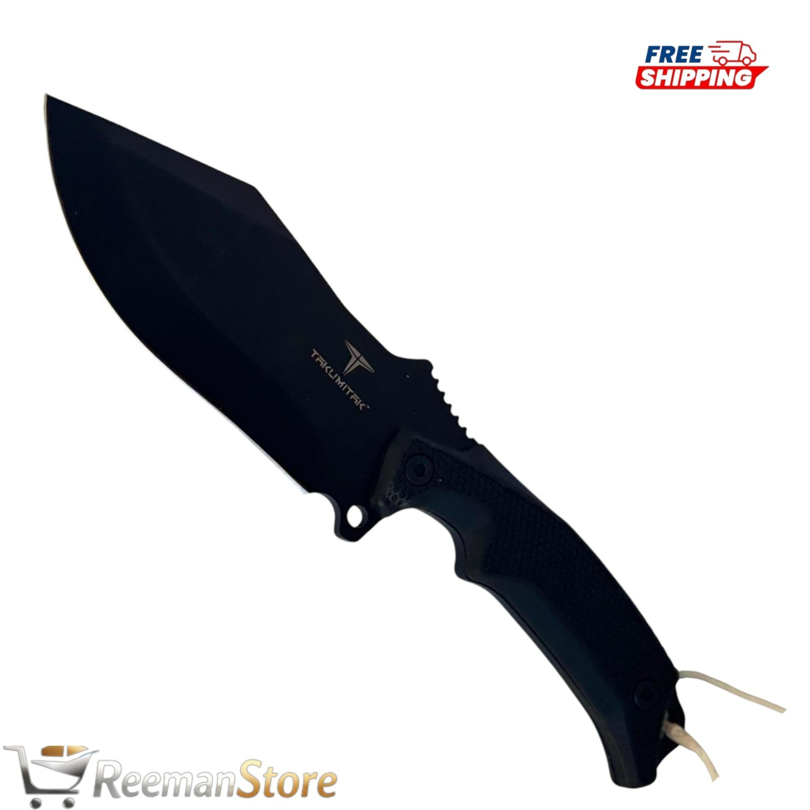 Takumitak Tanto Fixed Blade 9″ Hunting Knife w/ Sheath Molle clip EDC Full Tang