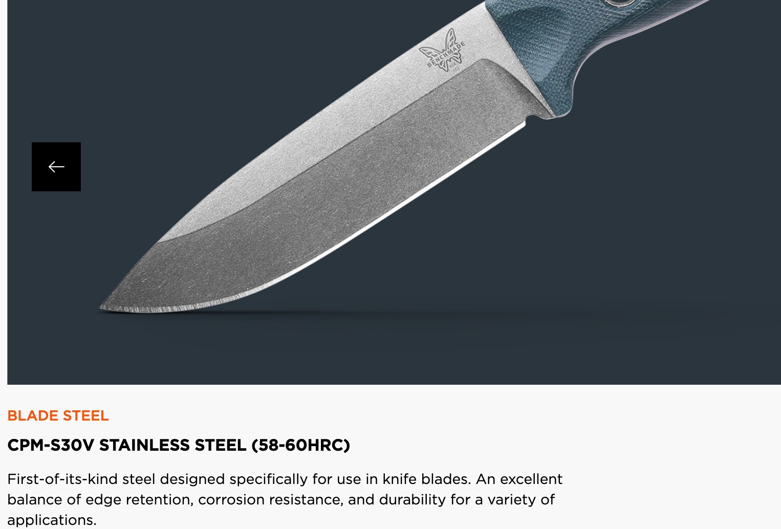 Benchmade S30V Sibert Full Tang Knife