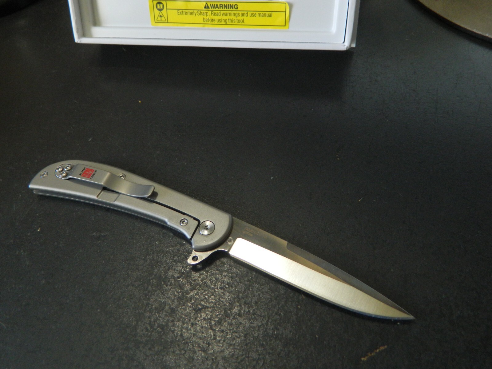 AL MAR KNIVES 4″ CLOSED AMK4114 ULTRALIGHT TITANIUM FRAMELOCK D2 BLADE *FALCON*