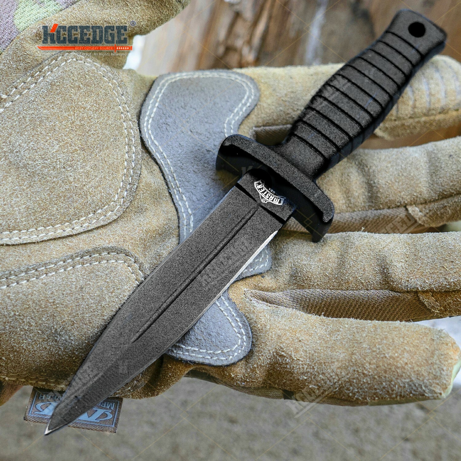 7″ Emergency Knife W/ Fire Starter In Sheath Camping Knife Fixed Blade Knife