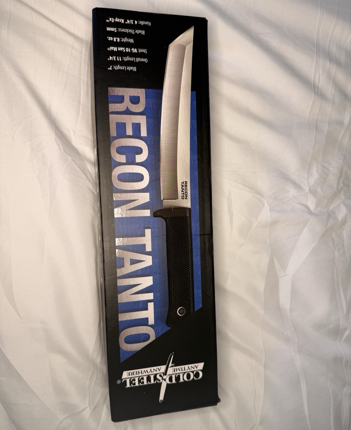 Cold Steel Recon Tanto Tanto Knife 7″ Stainless Straight Edge w/ Sheath 35AM