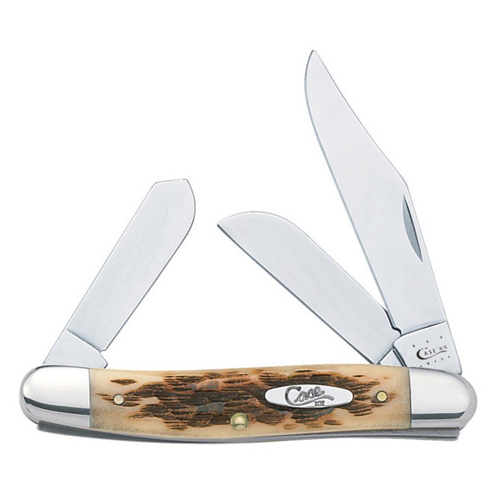 Case XX 00128 Stockman Folding Pocket Knife Amber Bone Tru-Sharp Stainless St…