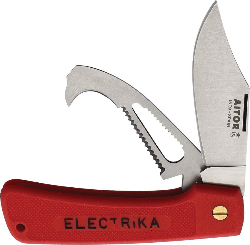 Aitor Electrika 3.5″ Stainless Red Electrician Knife 16316