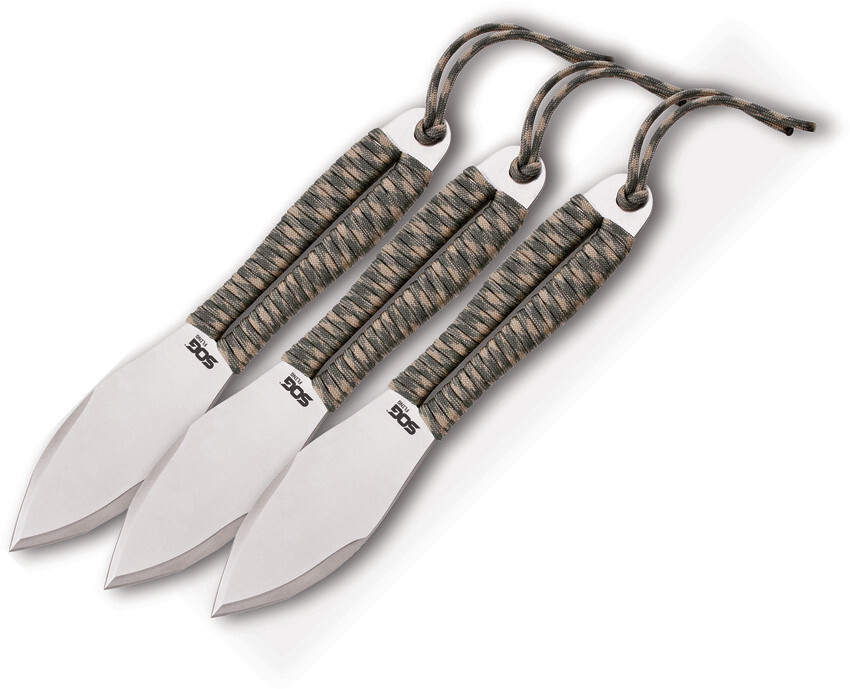 SOG Fling 3 Piece Throwing Knife Set 4 5/8″ 9Cr18MoV Double Edge FX41NCP