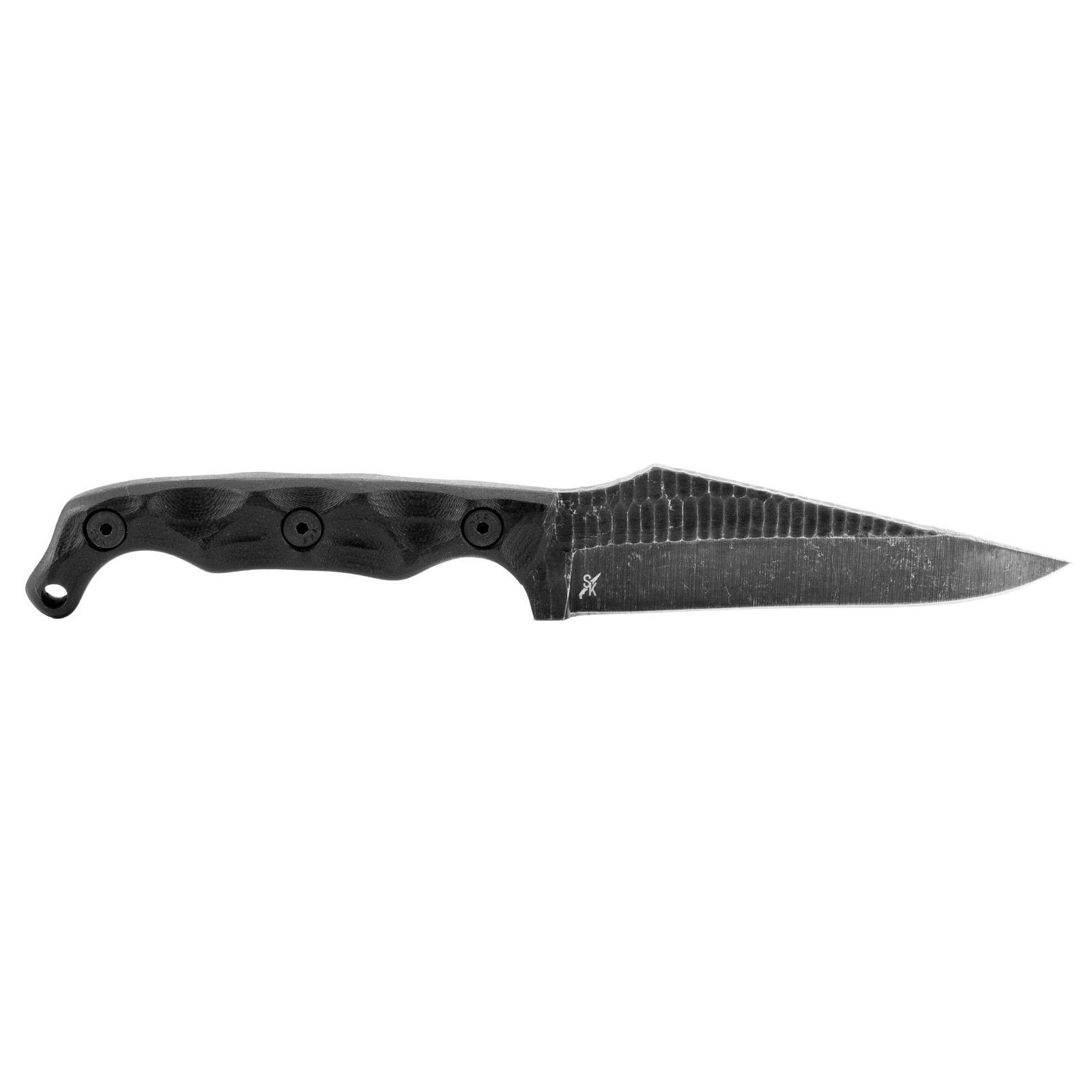 STROUP TU2 Fixed Blade Knife 4″ Clip Point Blade Black G10 Handle TU2-B-G10
