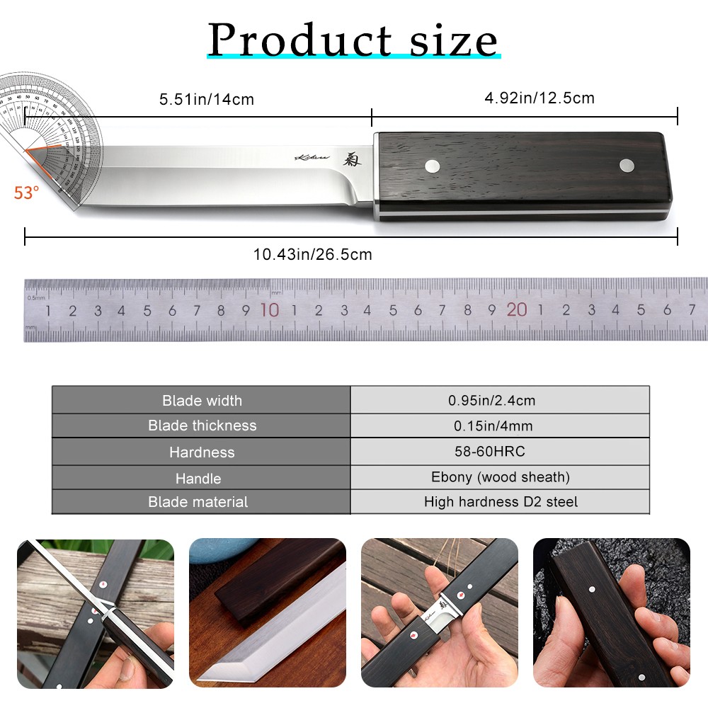 Samurai Ninja Japanese Katana Sharp Sword Full Tang Carbon Steel Blade Knife US