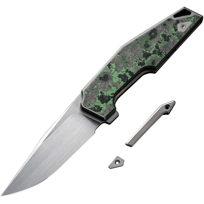 We Knife Co Ltd OAO 3.4″ CPM-20CV Steel Folding Blade Titanium Handle WE23001-3
