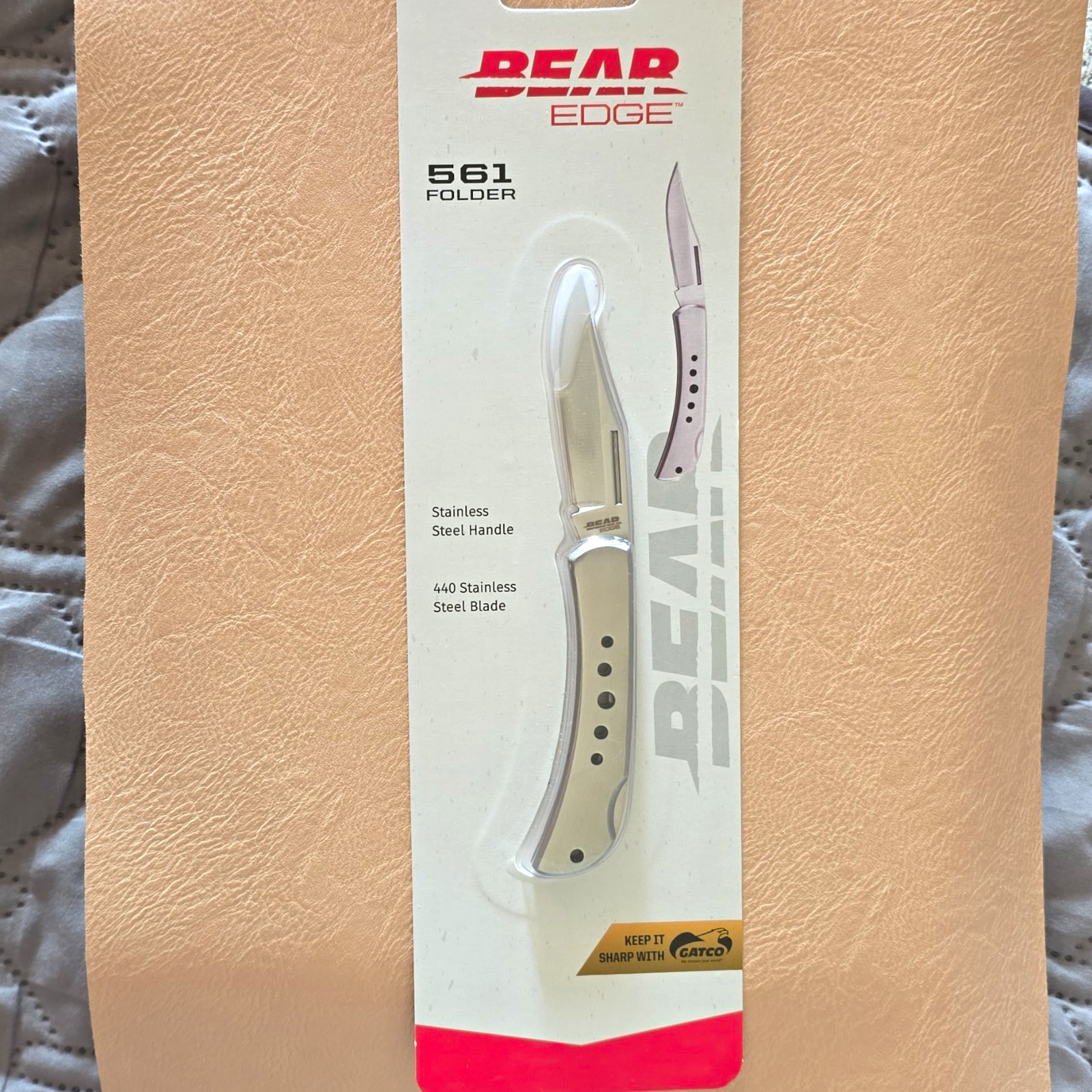 Bear Edge Everyday Carry 561 Folding Pocket Knife 2.5″ 440 SS Silver