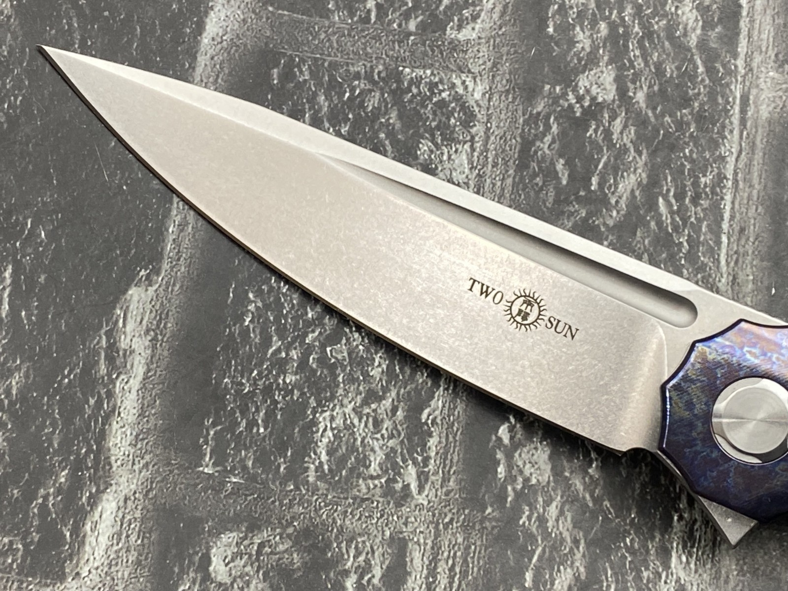 TwoSun TS89-M390-Color-SW Folding Knife M390 Blade Titanium Handle Pocket Knife