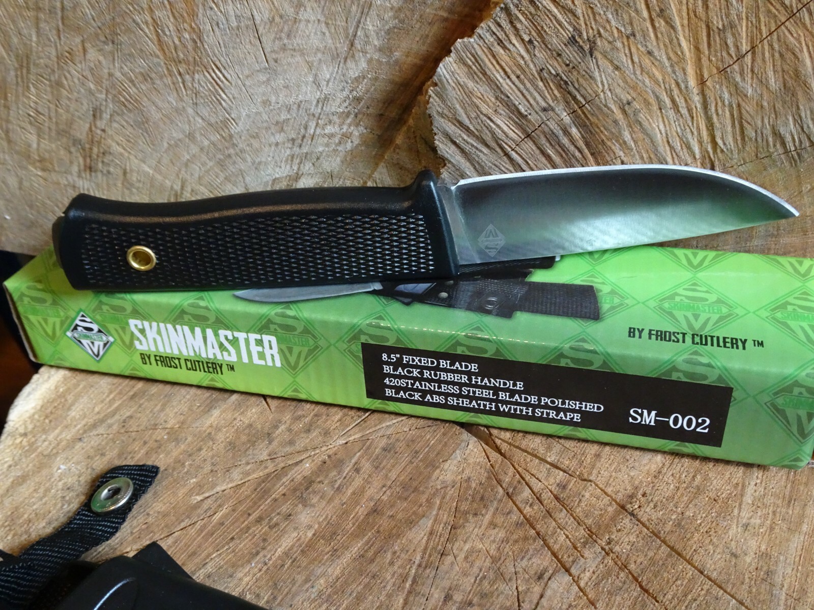 8.5″ OVERALL BOWIE KNIFE 420HC BLADE RUBBER NON-SLIP HANDLE HARD CASE SHEATH