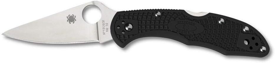 Spyderco DELICA 4 Lightweight Flat Ground Flat Ground Steel Blade Lock Back FRN