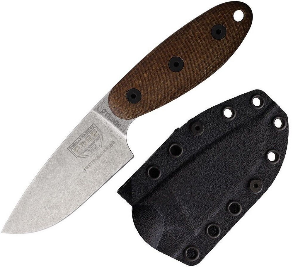 ESEE Sencillo A2 Tool Steel Blade Brown Micarta Handle Fixed Knife – SENCILLO-A2