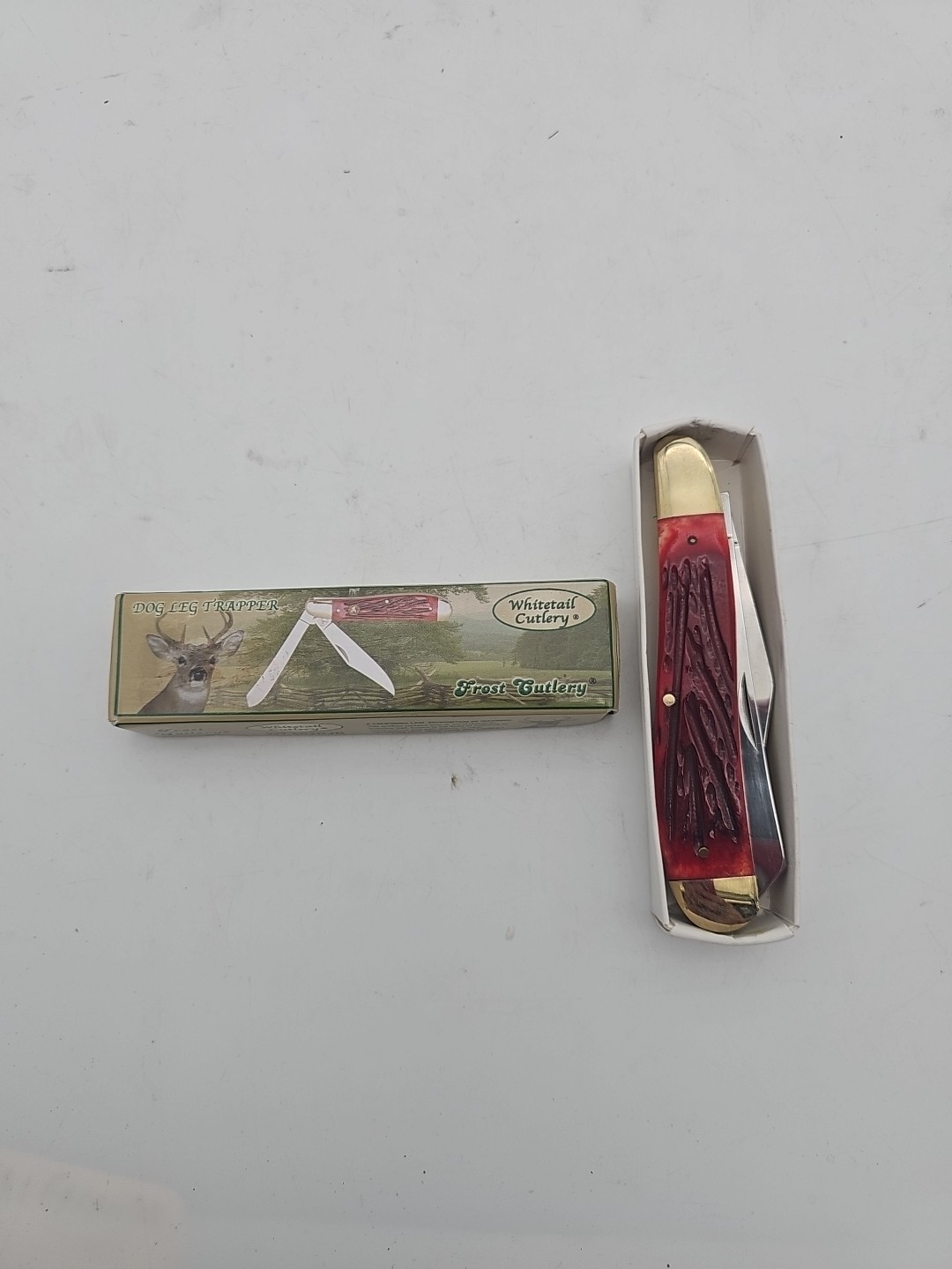WHITETAIL CUTLERY DOG LEG TRAPPER WT-602RJB With Box