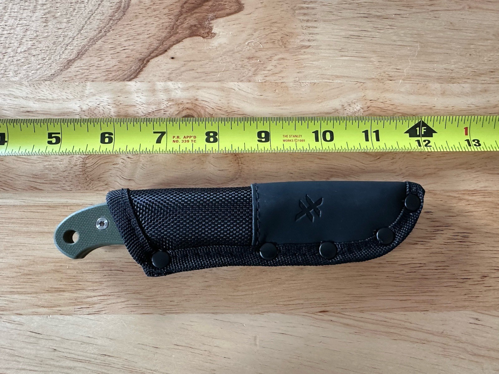 Double X Knives Bush Baby OD Green Fixed Blade Small EDC D2 Micarta New