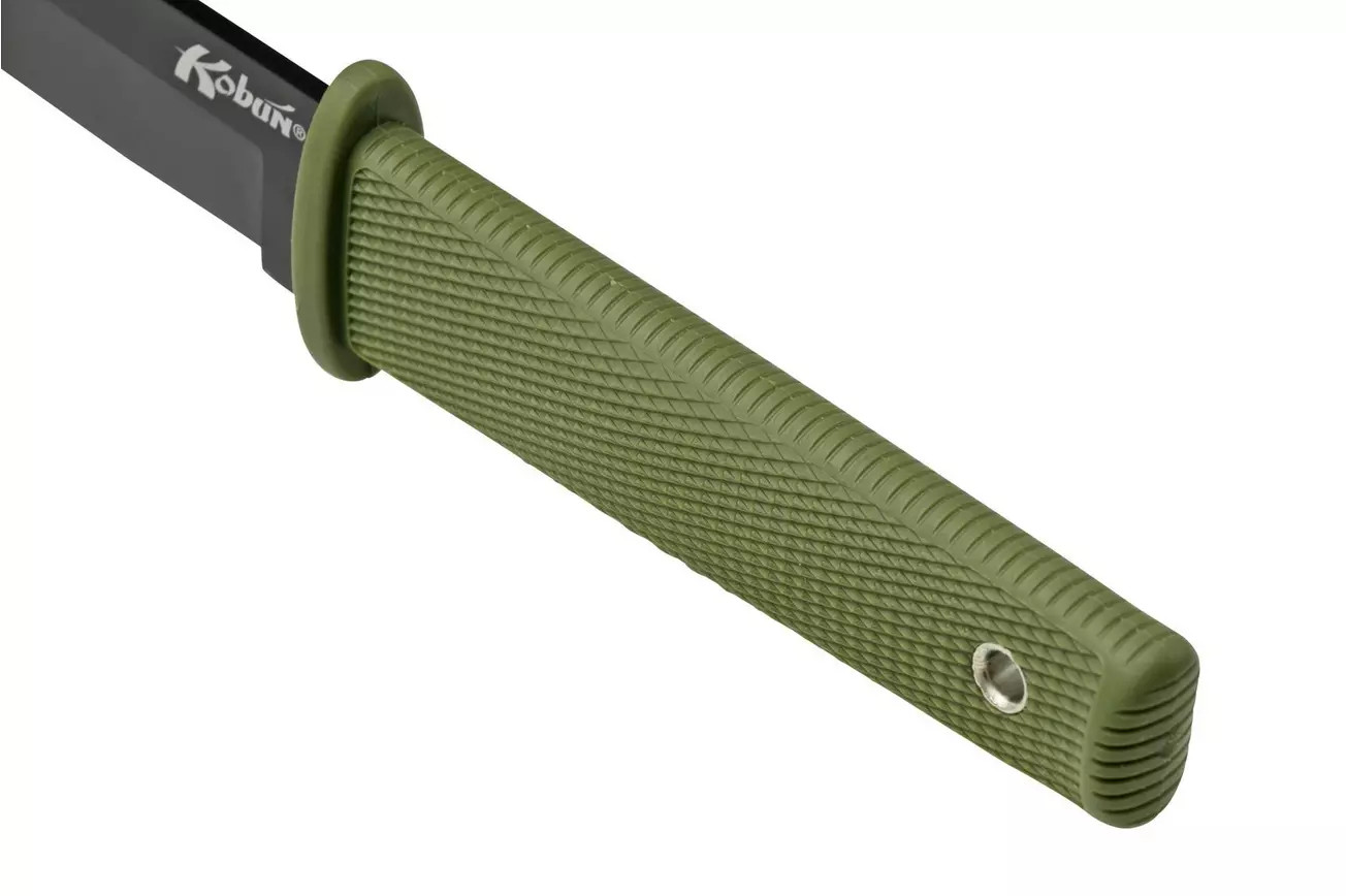 Cold Steel Kobun Fixed Knife AUS-8A Tanto Blade Kray-Ex Handle – CS-17T-ODBK-BRK